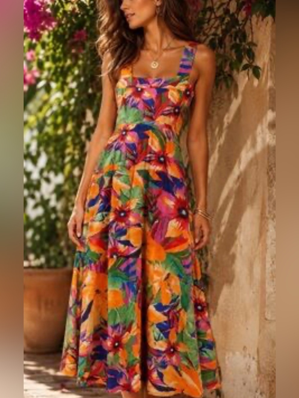 1. State Vibrant Floral Maxi Dress - Orange, Green, Purple Sz S NWT/0332